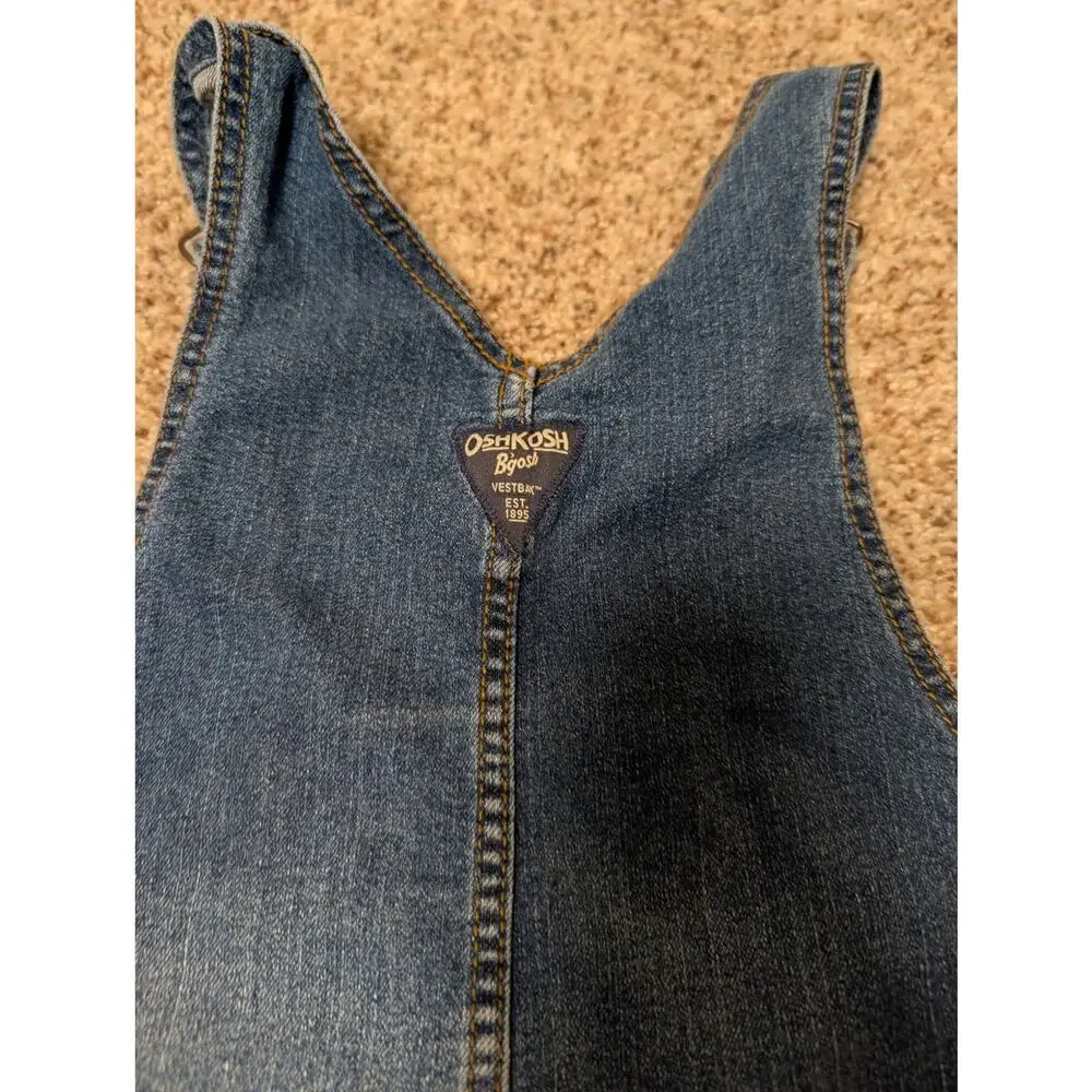 OshKosh B’gosh Vestbak Kids Blue Jeans Bib Overalls Denim Size 5T Toddler